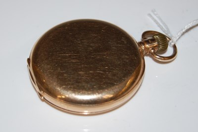 Lot 71 - A vintage 9ct gold cased hunter cased pocket...