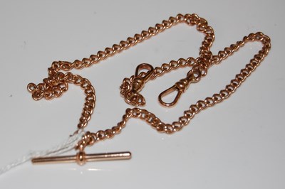 Lot 72 - A 9ct gold Albert chain, 25.1 grams.