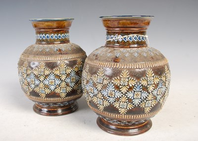 Lot 316 - A pair of late 19th century Doulton Lambeth...