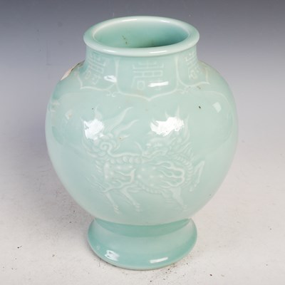 Lot 327 - A late 19th/early 20th century Chinese celadon...