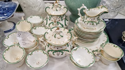 Lot 326 - A 19th century Rockingham part tea service,...