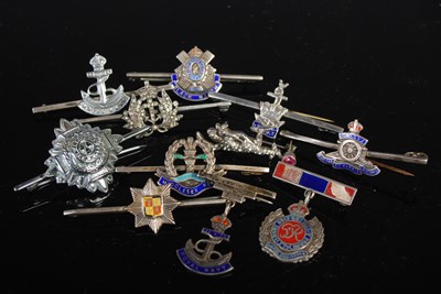 Lot 57 - A collection of ten assorted regimental...