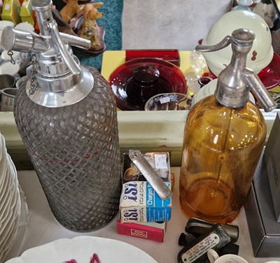 Lot 366 - Two vintage soda siphons together with CO2...