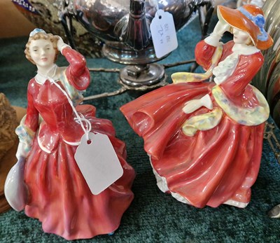 Lot 388 - Two Royal Doulton lady figures, Top o' the...