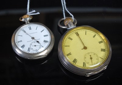 Lot 73 - A silver cased open-faced pocket watch, "The...