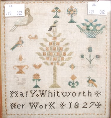 Lot 96 - An early 19th century needlework sampler of...