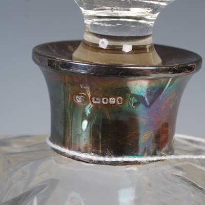 Lot 116 - A London silver mounted spirit decanter and...