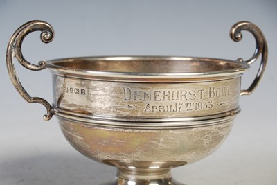 Lot 128 - Two Birmingham silver twin-handled trophy cups,...