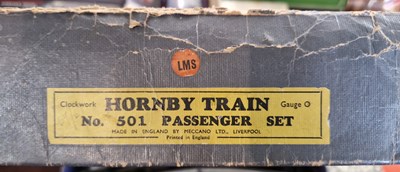Lot 395 - A boxed Hornby "0-Gauge Trainset, no. 501...
