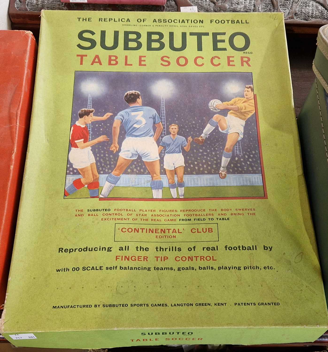 Table For Subbuteo Lot 398 - A boxed Subbuteo table soccer game,