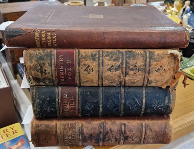 Lot 442 - Three leather bound books and one other to...