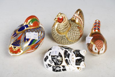 Lot 176 - Four assorted Royal Crown Derby animal figures...