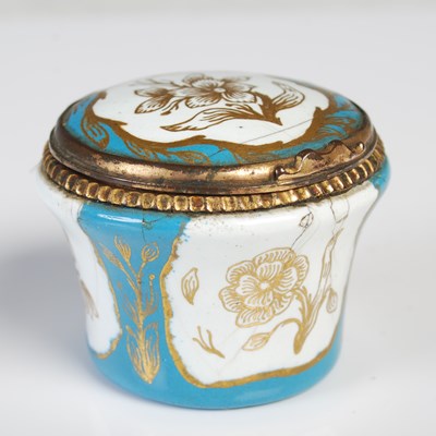 Lot 186 - A 19th century French porcelain gilt metal...