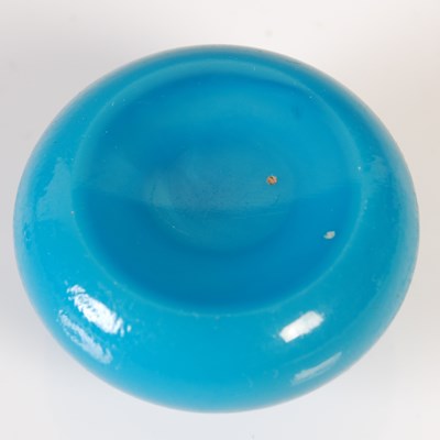 Lot 85 - A small white metal mounted blue glass scent...