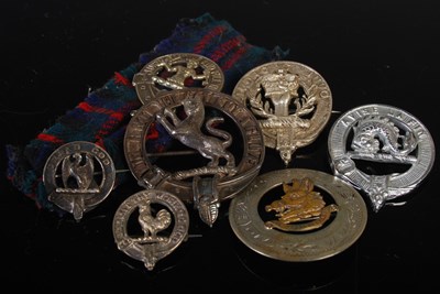Lot 196 - A collection of seven assorted clan/regimental...