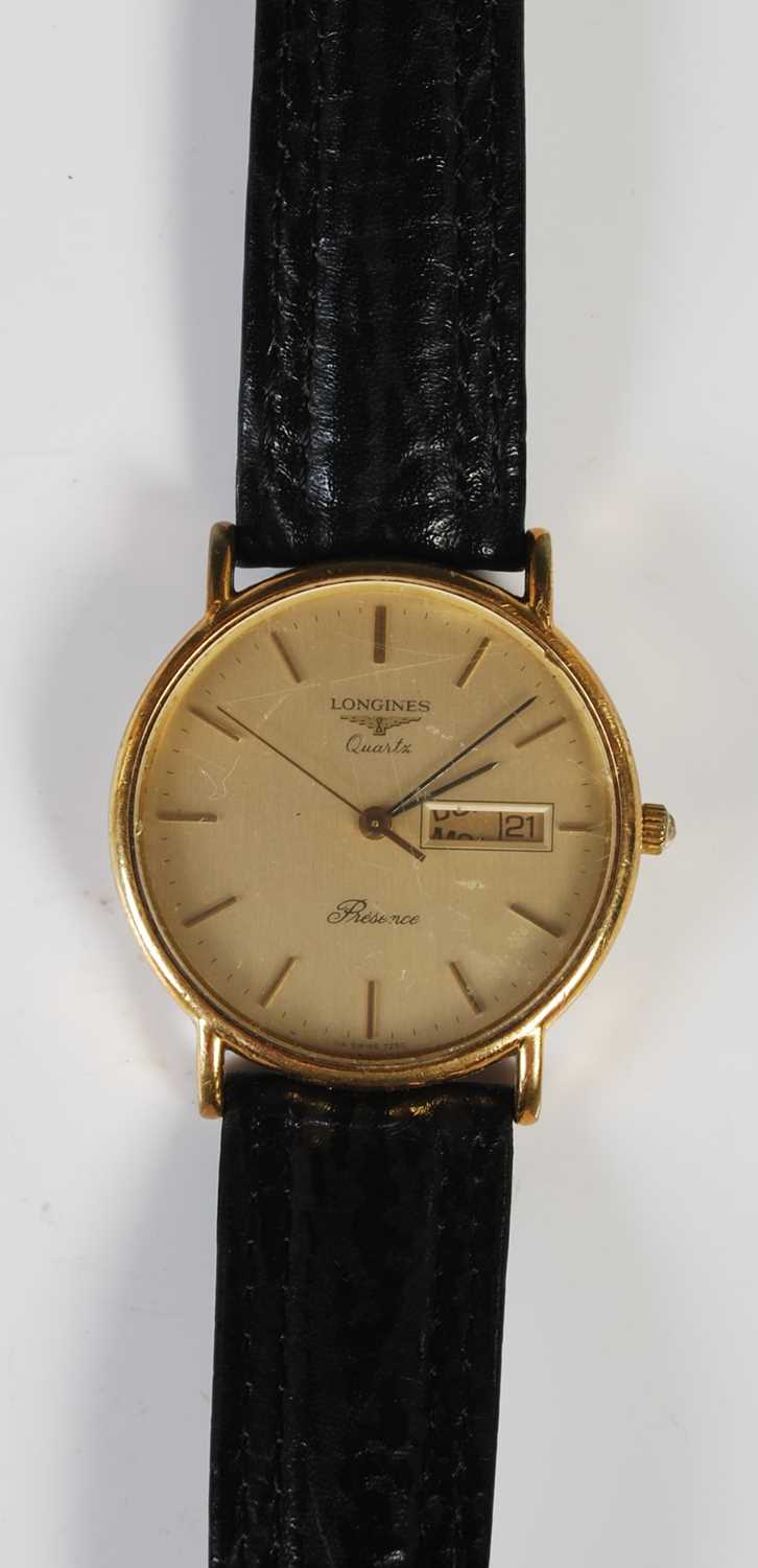 Lot 201 - A vintage gentleman's Longines quartz Presence...