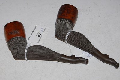 Lot 87 - Two novelty pipes both modelled in the form of...