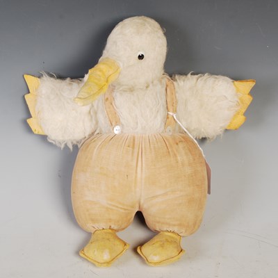 Lot 213 - Norah Wellings "Towser" duck, a fabric doll...