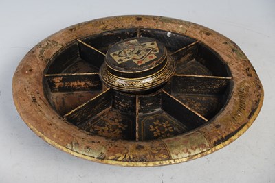 Lot 243 - A Regency lacquered Pope Joan board of...